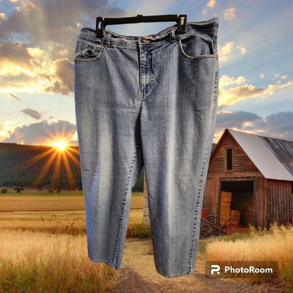 Gloria Vanderbilt Amanda Jeans Size 18 Light Wash Preowned In Good Condition - Picture 1 of 6